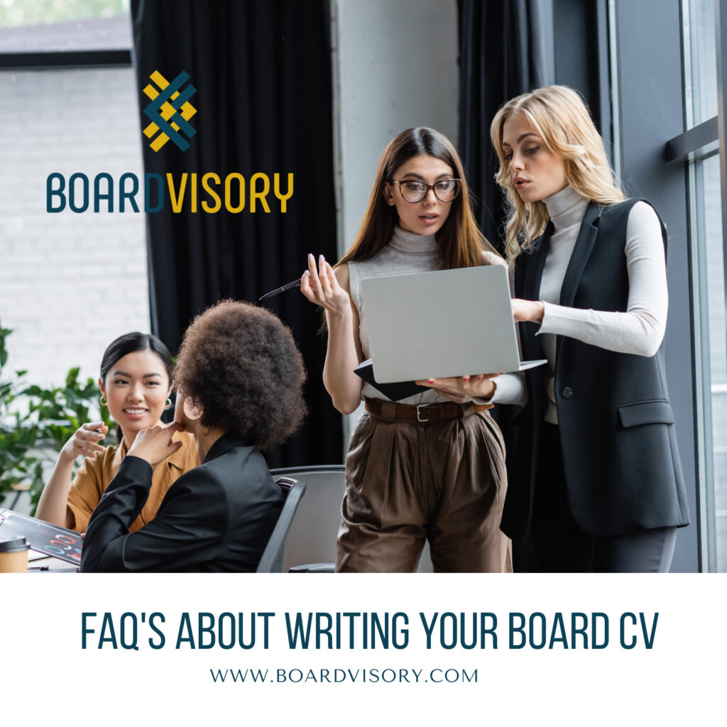 FAQ's about writing your Board CV (1)